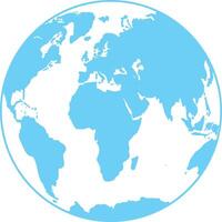 Illustration of World Globe Map in blue color vector