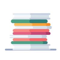 Stack of books flat design illustration vector