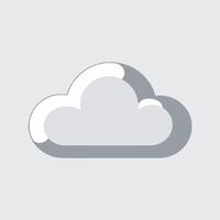 cloud illustration with a combination of white, gray and dark gray vector