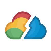 Clouds with fragments that have many bright colors vector