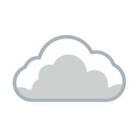 Gray cloud illustration in a minimalist, simple and iconic style vector