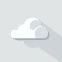 illustration of clouds in white and gray with simple shadows vector