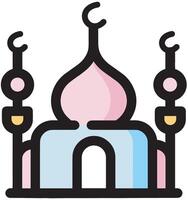 Illustration of a Mosque Icon in the Month of Ramadan A Symbol of Faith and Devotion vector