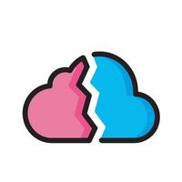 The clouds are broken with cool looking pink and blue clouds vector