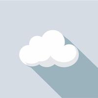 flat cloud design that has neat shadows vector