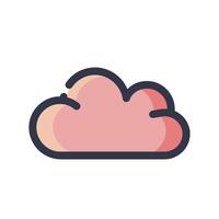 Red clouds with a unique shape vector