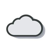 Clouds are light gray with black outlines and shadows vector
