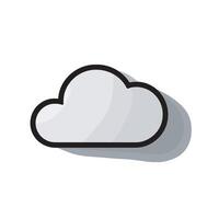 Illustration of gray clouds with minimalist shadows vector