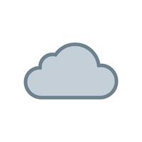 gray cloud icon with a modern shape vector