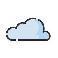 illustration of gray clouds with classic shapes vector