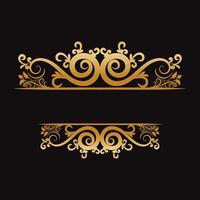 Gold Border Red Ribbon Banner For Text Add vector