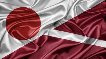 Silky Texture Featuring Japan and Latvia National Flags in a Unique Design photo