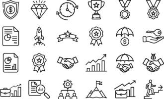 Thin Line Stroke Editable Style Icons Set Of Office Managements And Work Supplies, Gadgets, Folders, Documents, And Graphics. Pictograms And Infographics For Mobile Apps Illustration vector