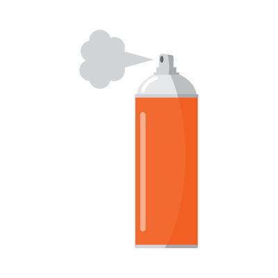 Orange Spray Can with Spray Effect