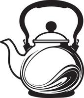 A unique kettle silhouette image showcasing a stylish, modern, and minimalistic design. Perfect for branding, logos, icons, and prints. High-quality, scalable, vector