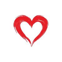 Abstract Red Heart Icon vector