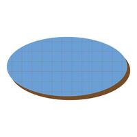 Retro Geometric Ellipse Shape With Grid Texture vector