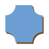 Vintage Geometric Shape With Grid Texture Element vector