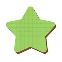 Retro Geometric Star Shape With Grid Texture vector