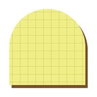 Retro Geometric Arch Shape With Grid Texture vector