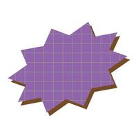 Retro Geometric Shape With Grid Texture Design vector