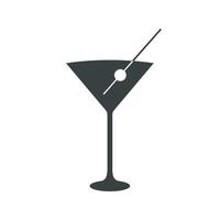 Grey Cocktail Icon Logo Template Illustration Design. EPS 10. vector