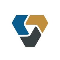 Colorful Abstract Triangle Logo Template Illustration Design. EPS 10. vector