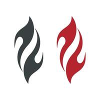 Set Ornamental Flame Logo Template Illustration Design. EPS 10. vector