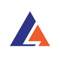 L A Letter Triangle logo Template Illustration Design. EPS 10. vector