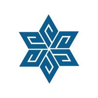 Blue Jewish Star Logo Template Illustration Design. EPS 10. vector