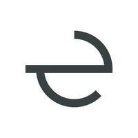 Simple Circle E Letter Logo Template Illustration Design. EPS 10. vector