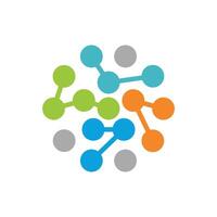 Decorative Colorful Circle Dot Particle Logo Template Illustration Design. EPS 10. vector