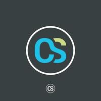 C S Initial Logo Template Illustration Design. EPS 10. vector