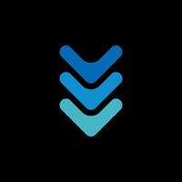 Three Down Arrows Logo Template Illustration Design. EPS 10. vector