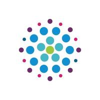 Colorful Circle Dot Particle Logo Template Illustration Design. EPS 10. vector