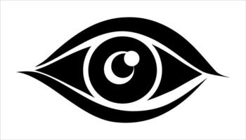 Abstract Eye Symbol with Intricate Swirl Pattern vector