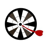 Graphic isolated icon design dartboard, arrow heart shape vector