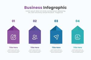 Business infographic template design. Timeline concept with 4 steps. Can be used for presentations, workflow layout, diagram, web design, Illustration. vector
