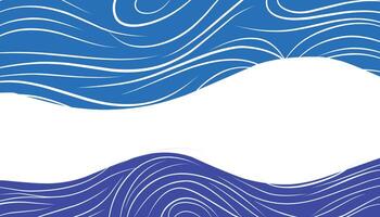A blue and white background with waves vector