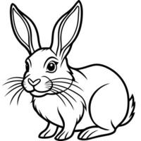 Rabbit Rabbit Line Drawing vector
