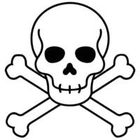 a skull and crossbones icon on a white background vector