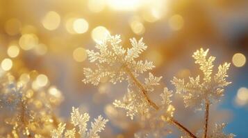 Golden Snowflake Magic, Winter's Delicate Embrace photo