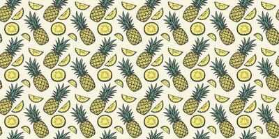 pineapple seamless pattern fabric textile design vector
