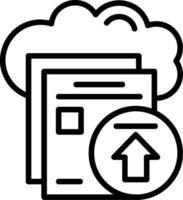 Upload Arrow Line Icon vector