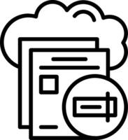 File Rename Line Icon vector