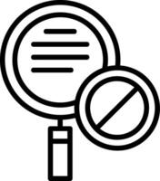 Restricted Access Line Icon vector