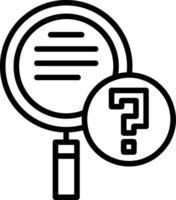 Inquiry Mark Line Icon vector