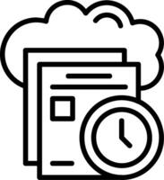 Activity Log Line Icon vector