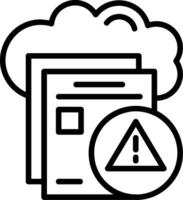 System Malfunction Line Icon vector