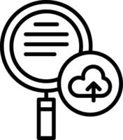 Data Restore Line Icon vector